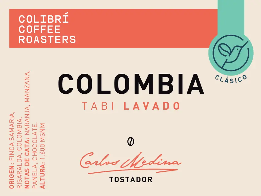 [COL-TABI-VTA-250G-GRA] COLOMBIA - TABI LAVADO - FINCA SAMARIA (250 gr, Grano entero)