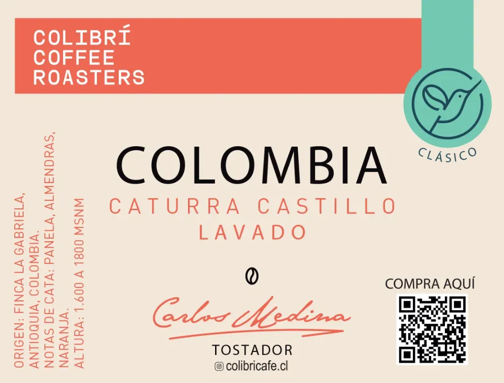 [COL-CALG-VTA-250G-GRA] COLOMBIA - CASTILLO LAVADO - FINCA LA GABRIELA (250 gr, Grano entero)
